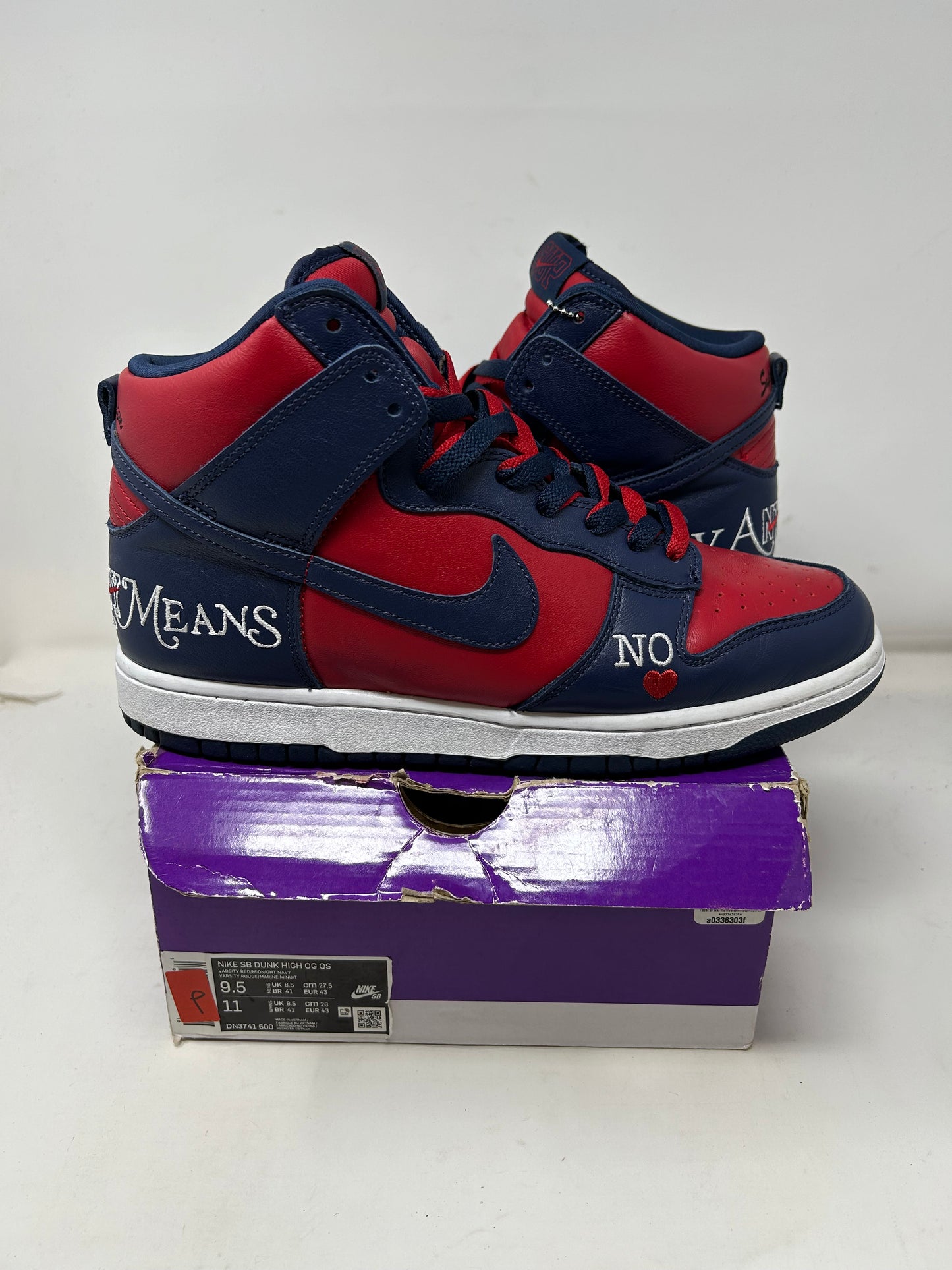 Nike SB Dunk High Supreme “By Any Means - Navy Red”