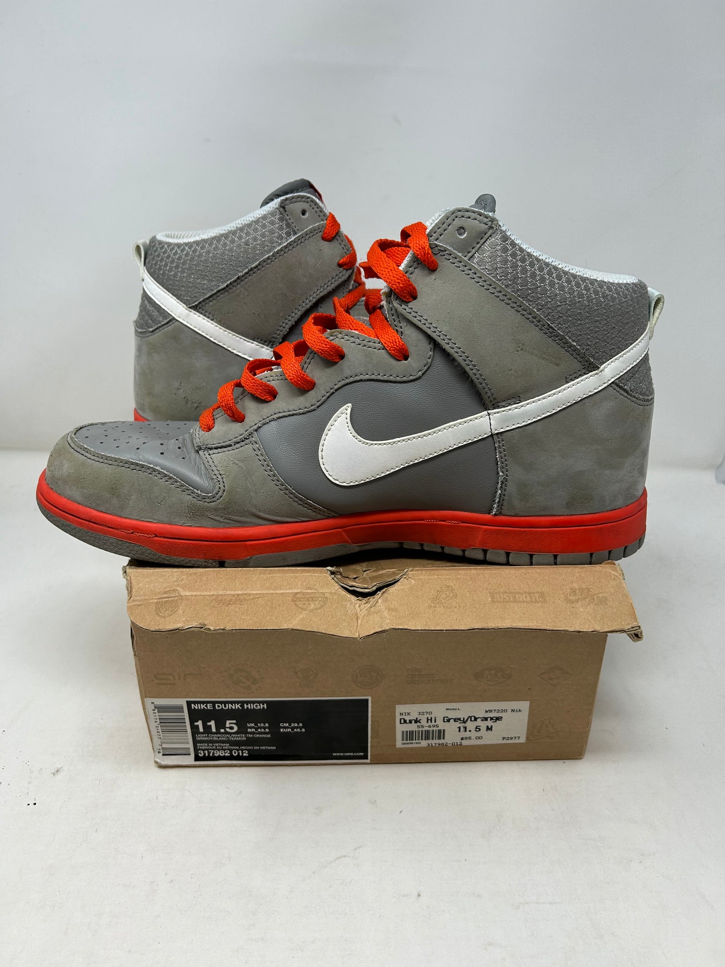 Nike Dunk High “Light Charcoal/Team Orange”