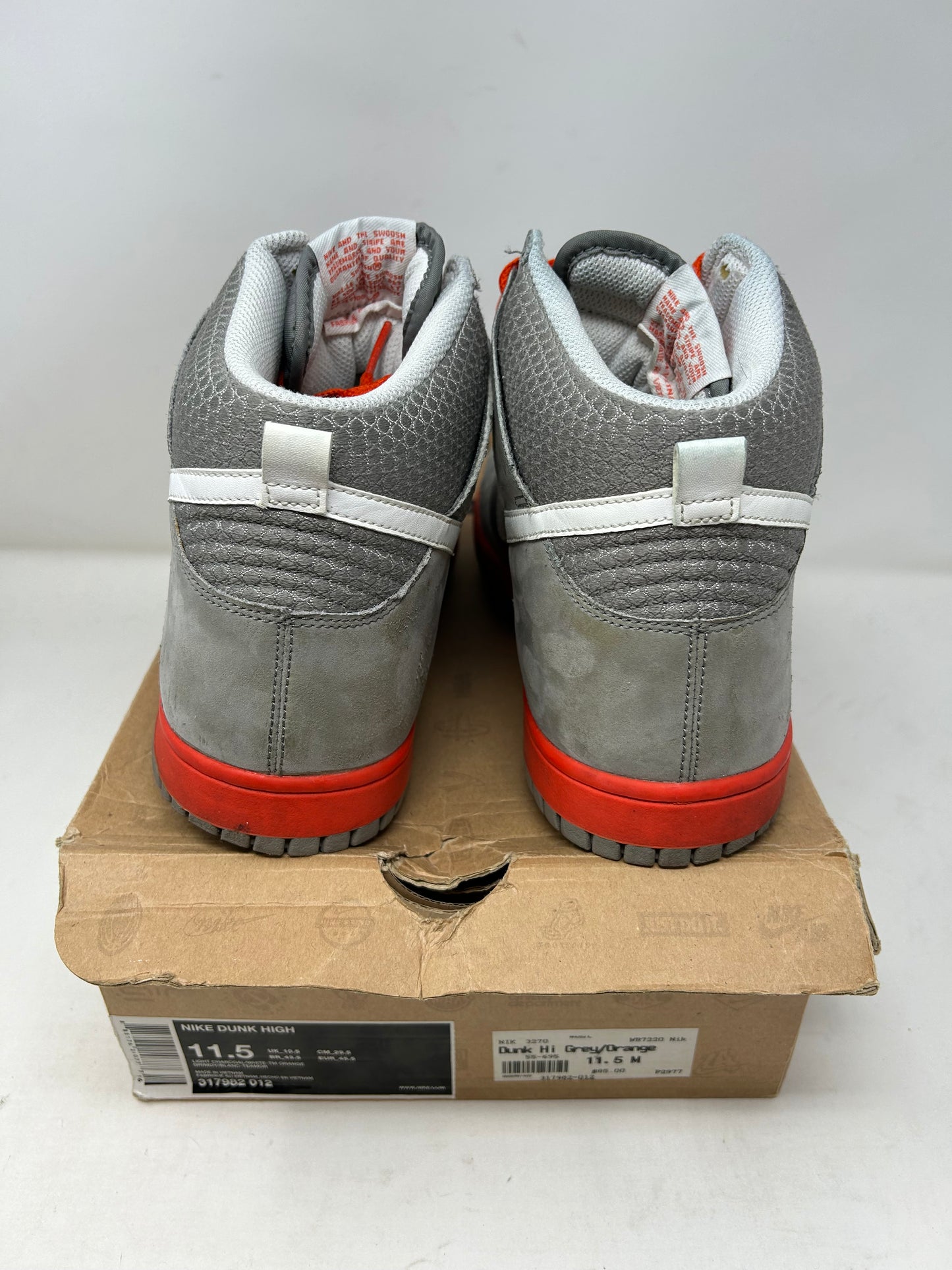 Nike Dunk High “Light Charcoal/Team Orange”