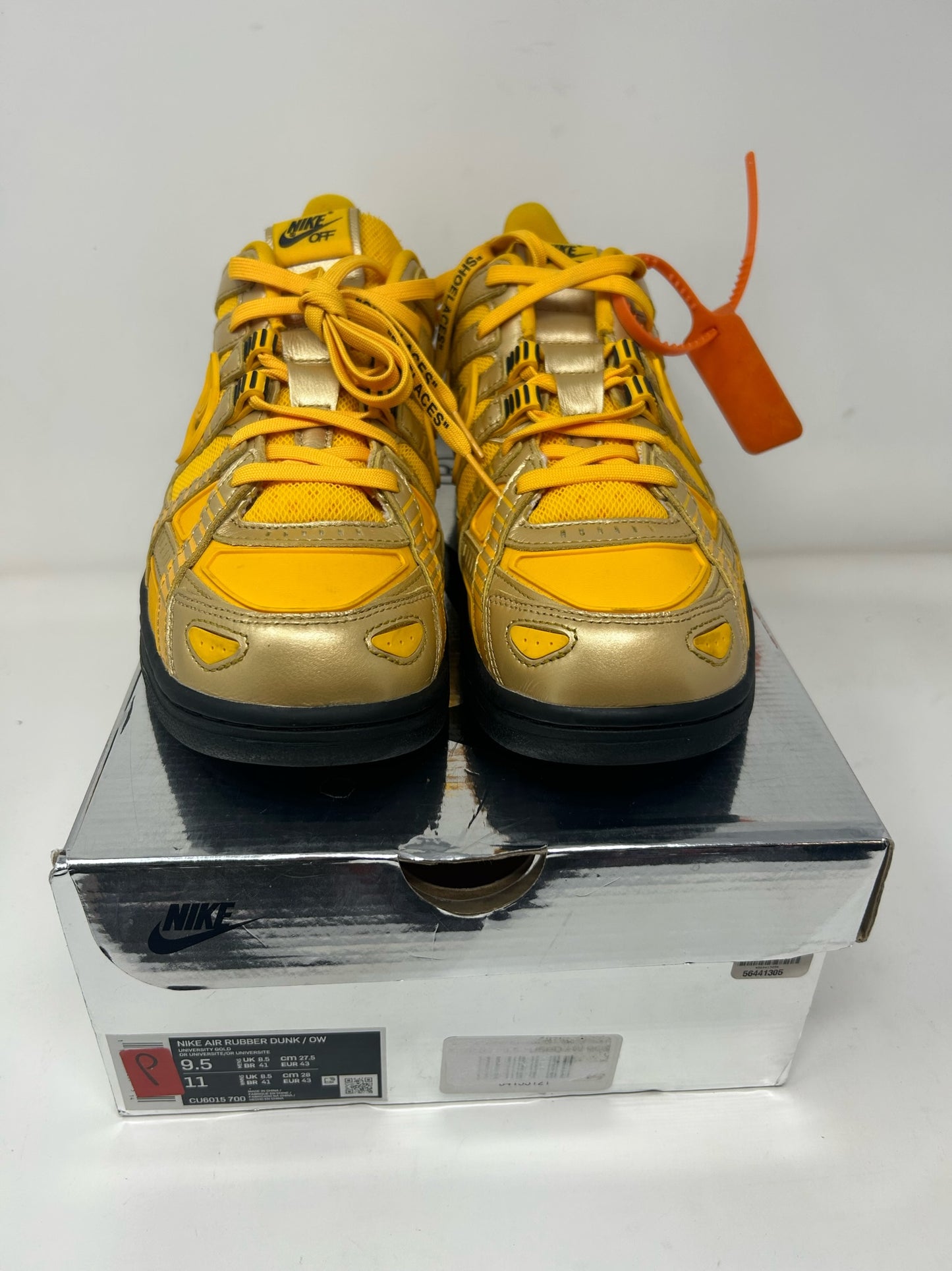 Nike Air Rubber Dunk Off-White “University Gold”
