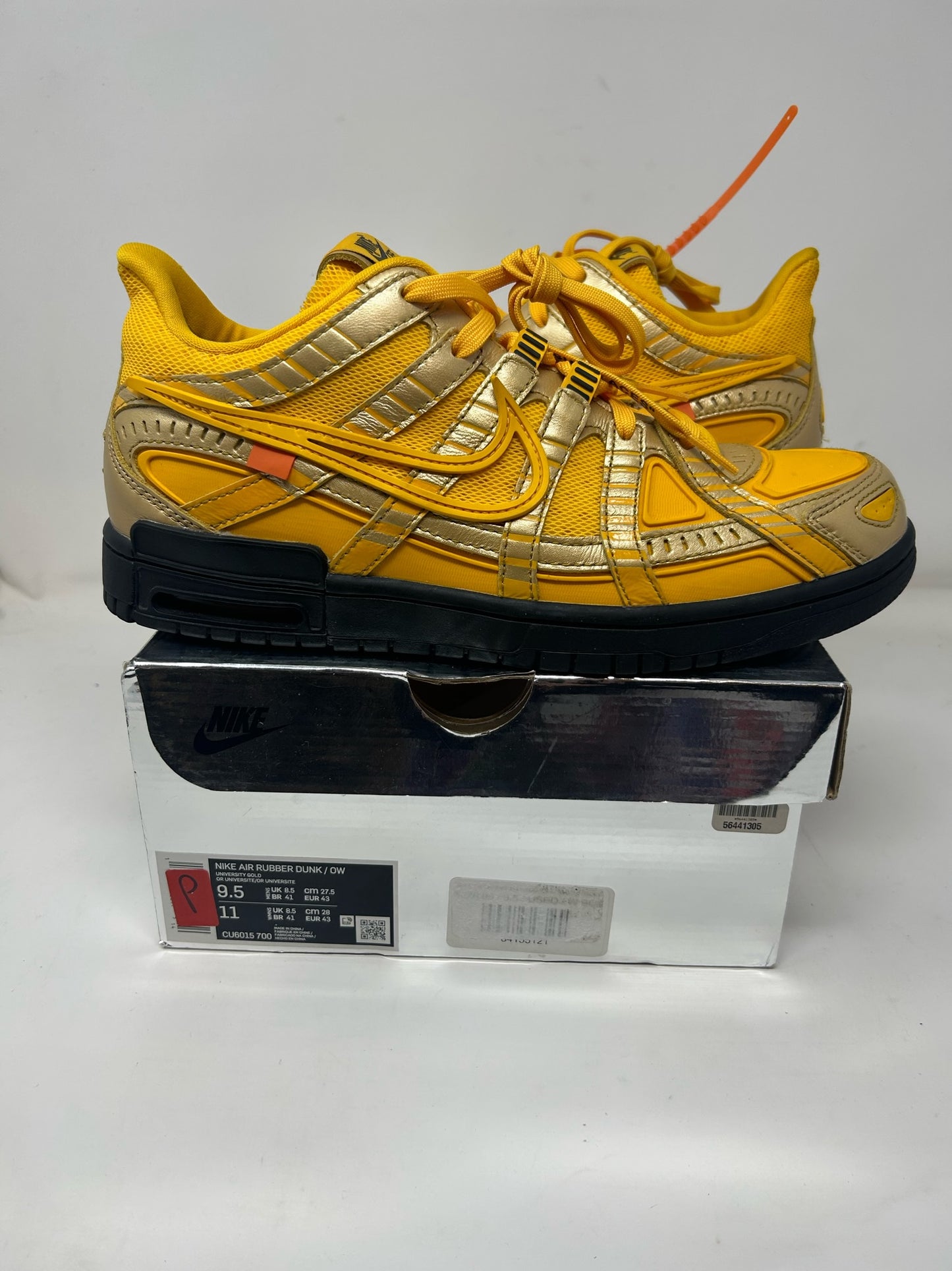 Nike Air Rubber Dunk Off-White “University Gold”