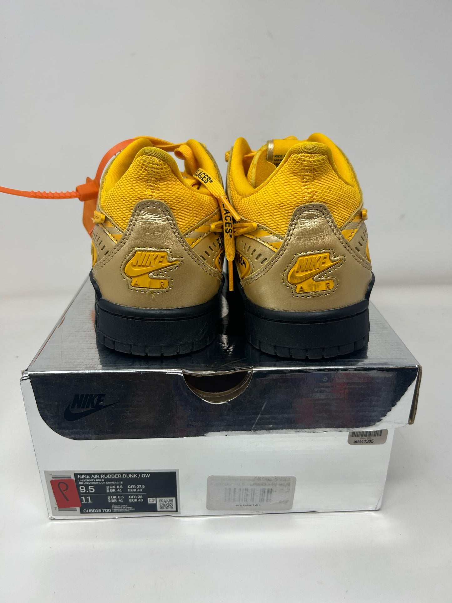 Nike Air Rubber Dunk Off-White “University Gold”