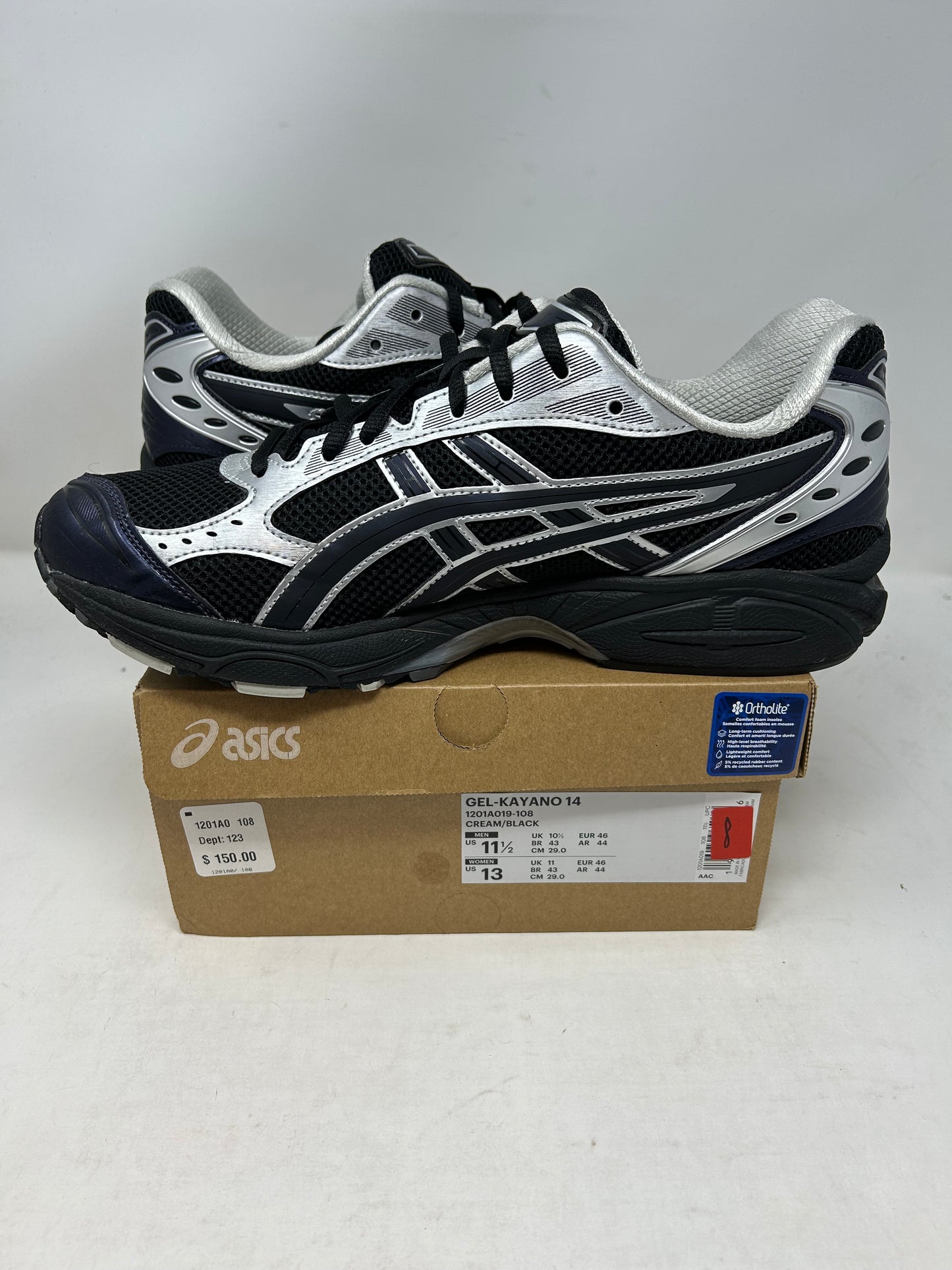 ASICS Gel-Kayano 14 “Black Pure Silver”