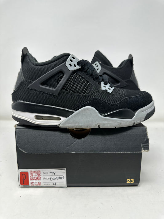 Jordan 4 GS “Black Canvas”